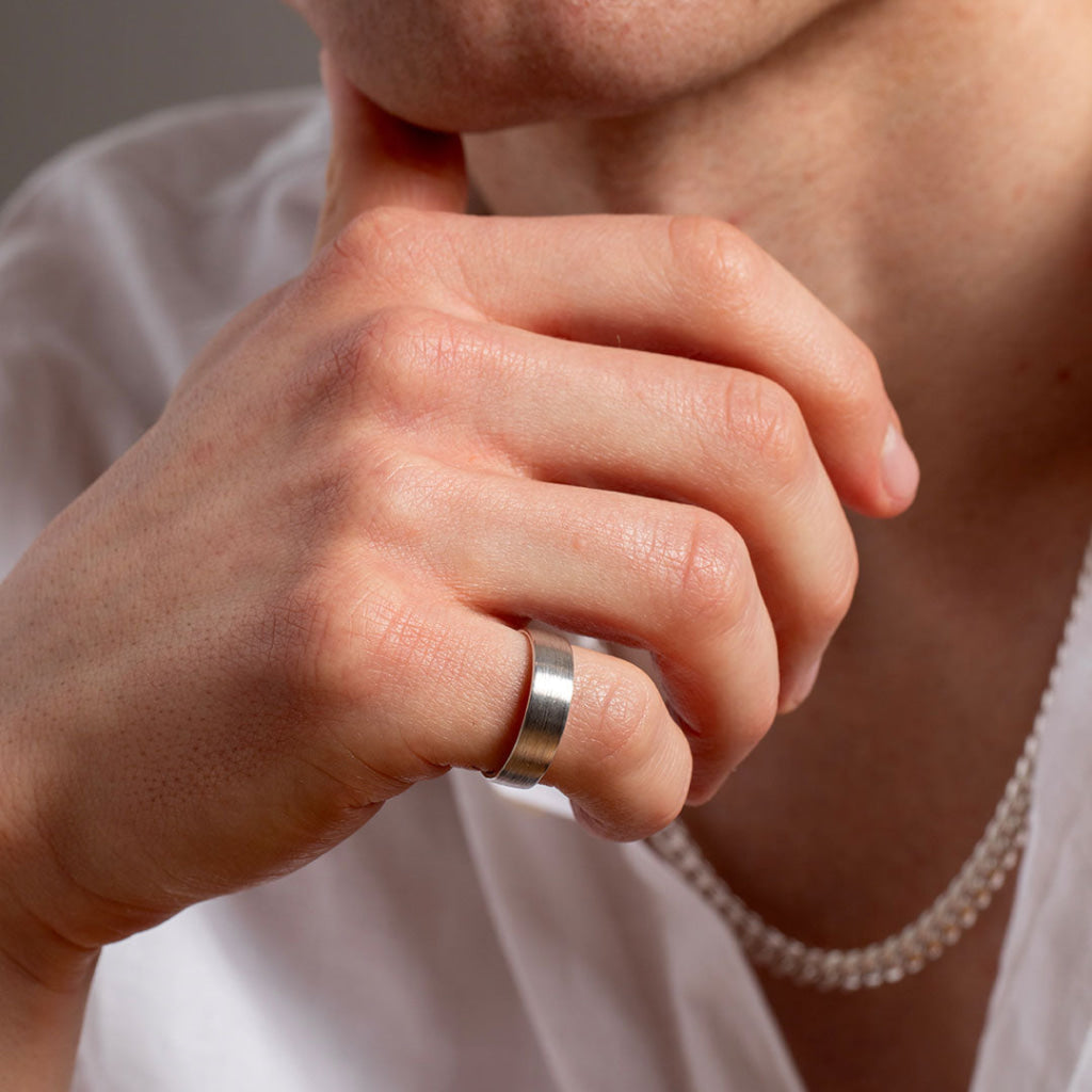 SMITH 6mm | Men's Wedding Ring in 9ct White Gold