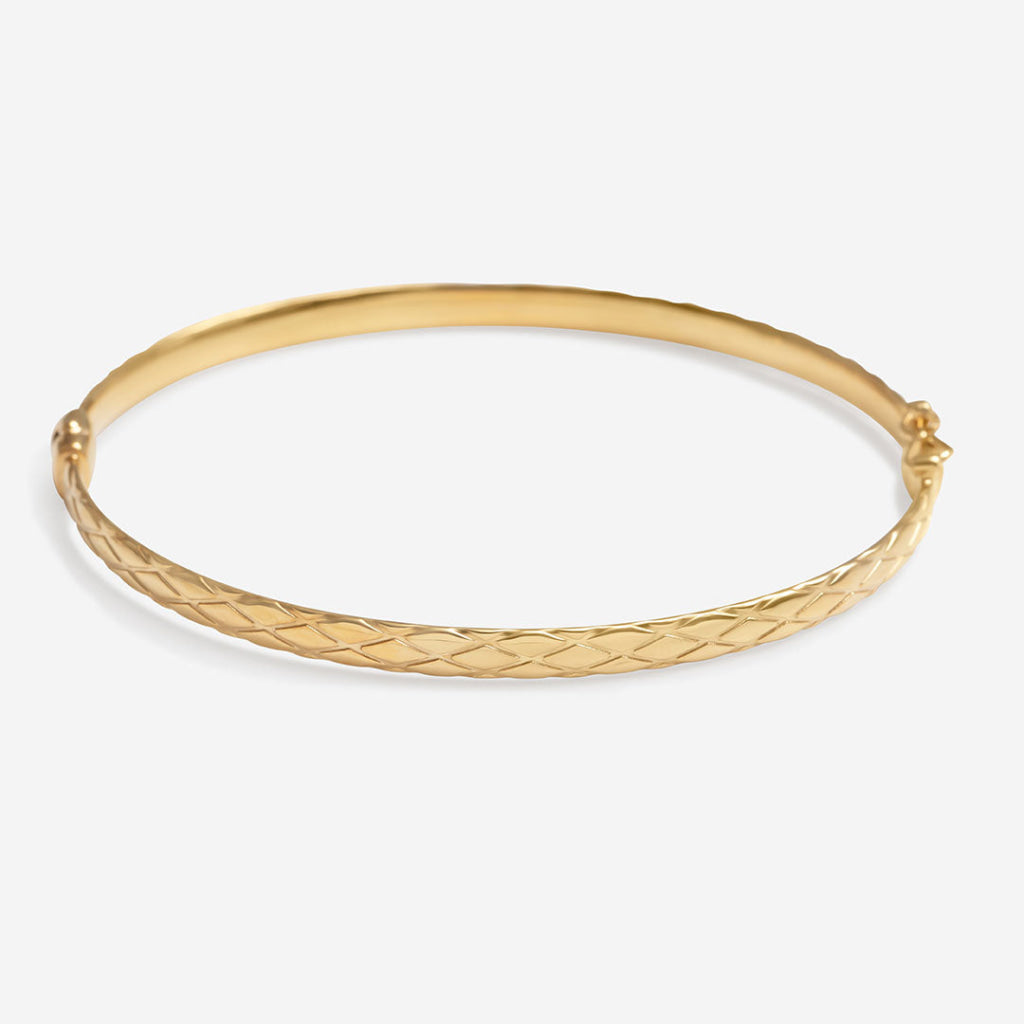 textured gold bangle