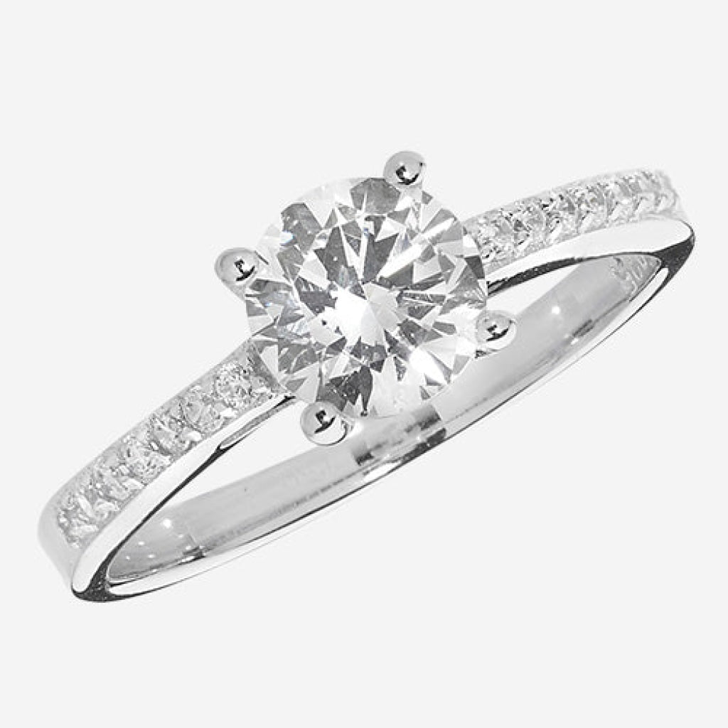Solitaire Promise Ring | Sterling Silver - Rings