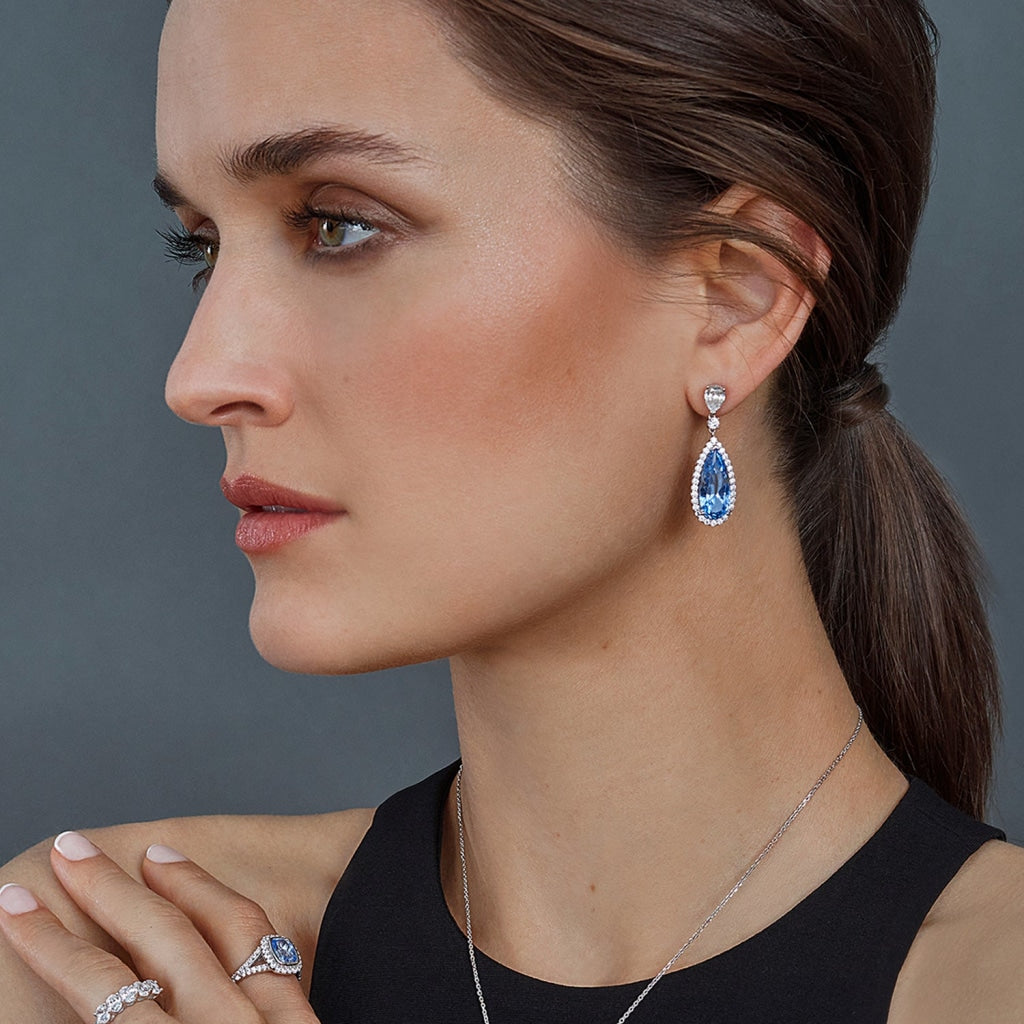 Something Blue Earrings | Sterling Silver