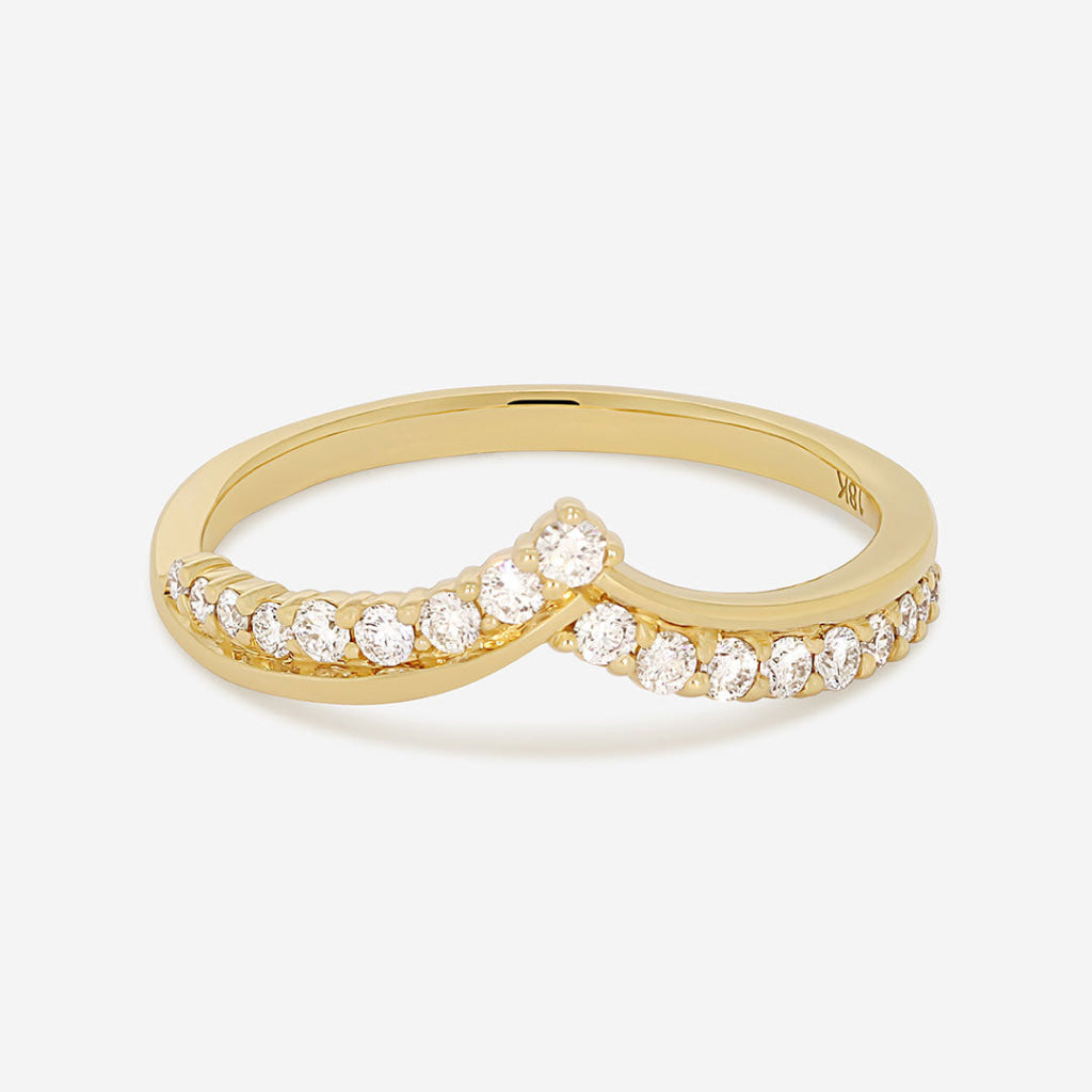 SONATA | Diamond Wedding Ring in 18ct Gold - Rings