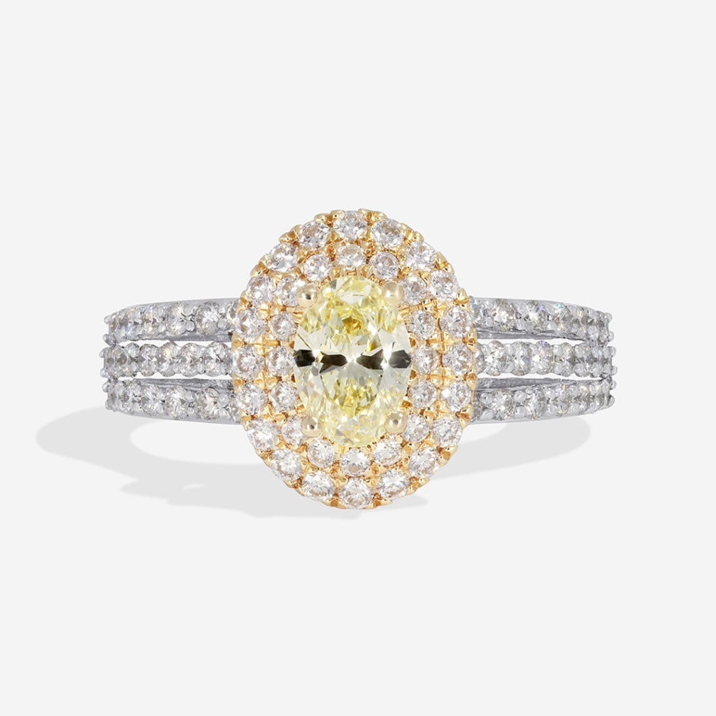 Sonder 18ct White Gold Yellow Diamond Engagement Ring