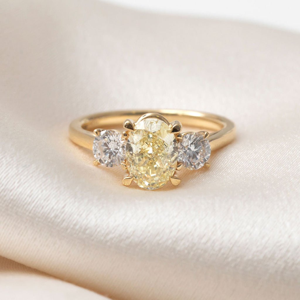 SORELLE | Lab Grown Yellow Diamond Engagement Ring in 18ct