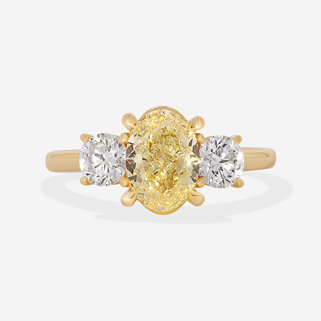 SORELLE | Lab Grown Yellow Diamond Engagement Ring in 18ct