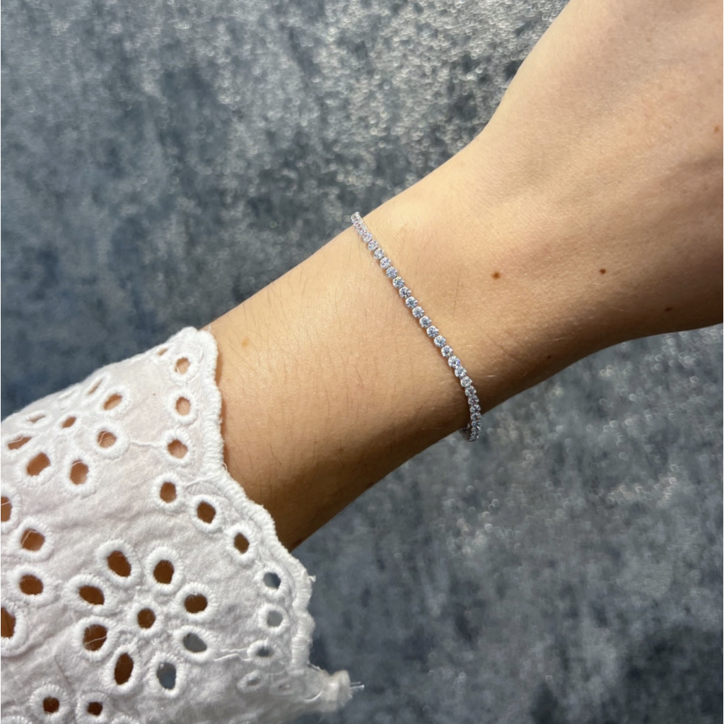 Sparkle Line Bracelet | Sterling Silver - Bracelet