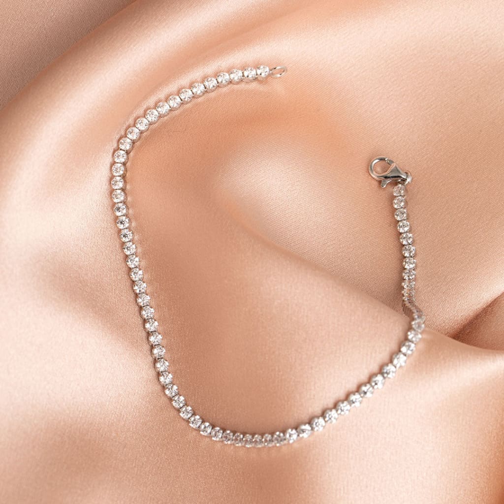 Sparkle Line Bracelet | Sterling Silver