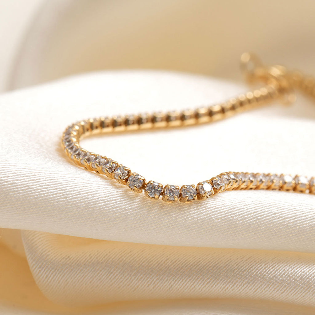 Sparkle Line Tennis Bracelet | 9ct Gold - Bracelet