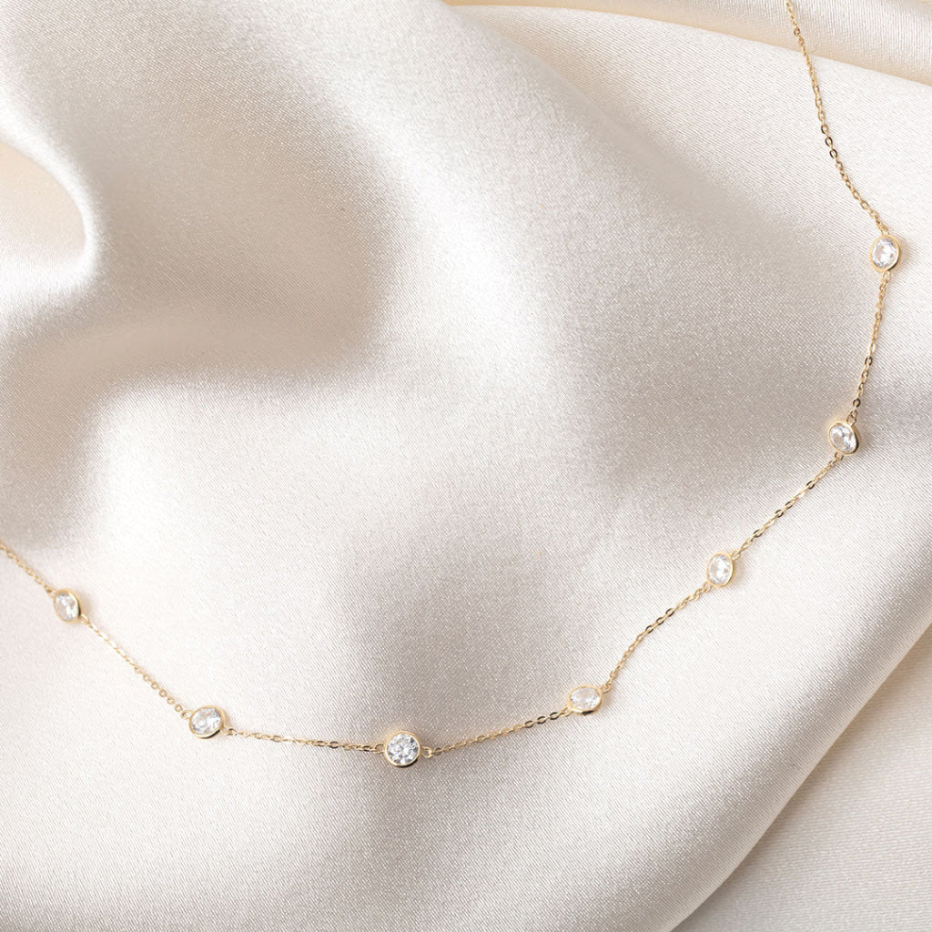 Sparkling Drops Necklace | 9ct Gold
