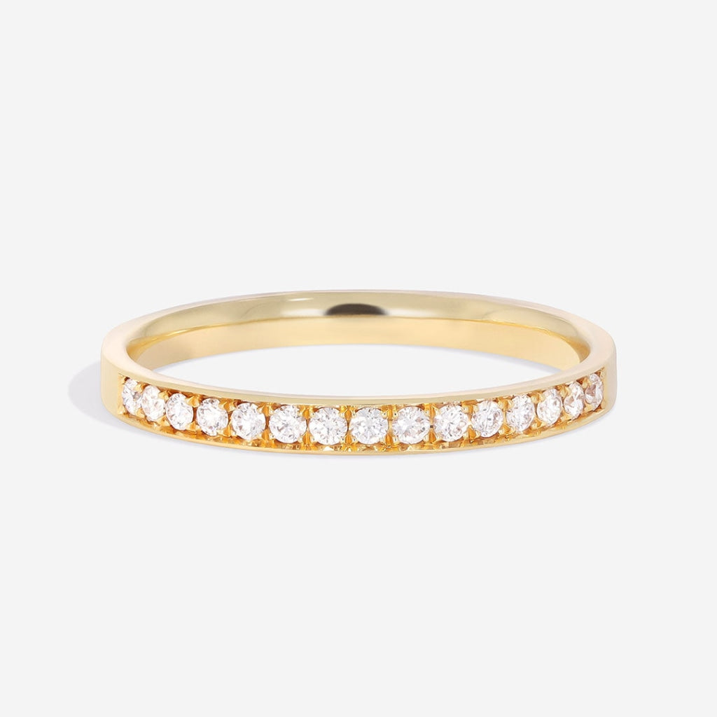 Pave Set Diamond Wedding Ring - 2mm | 18ct Gold - Rings