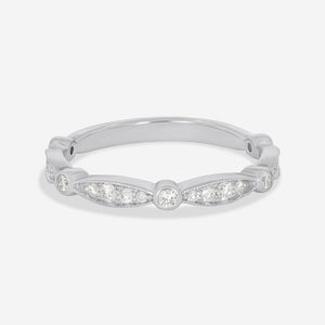 SPRITE | Natural Diamond Wedding Ring in 18ct White Gold