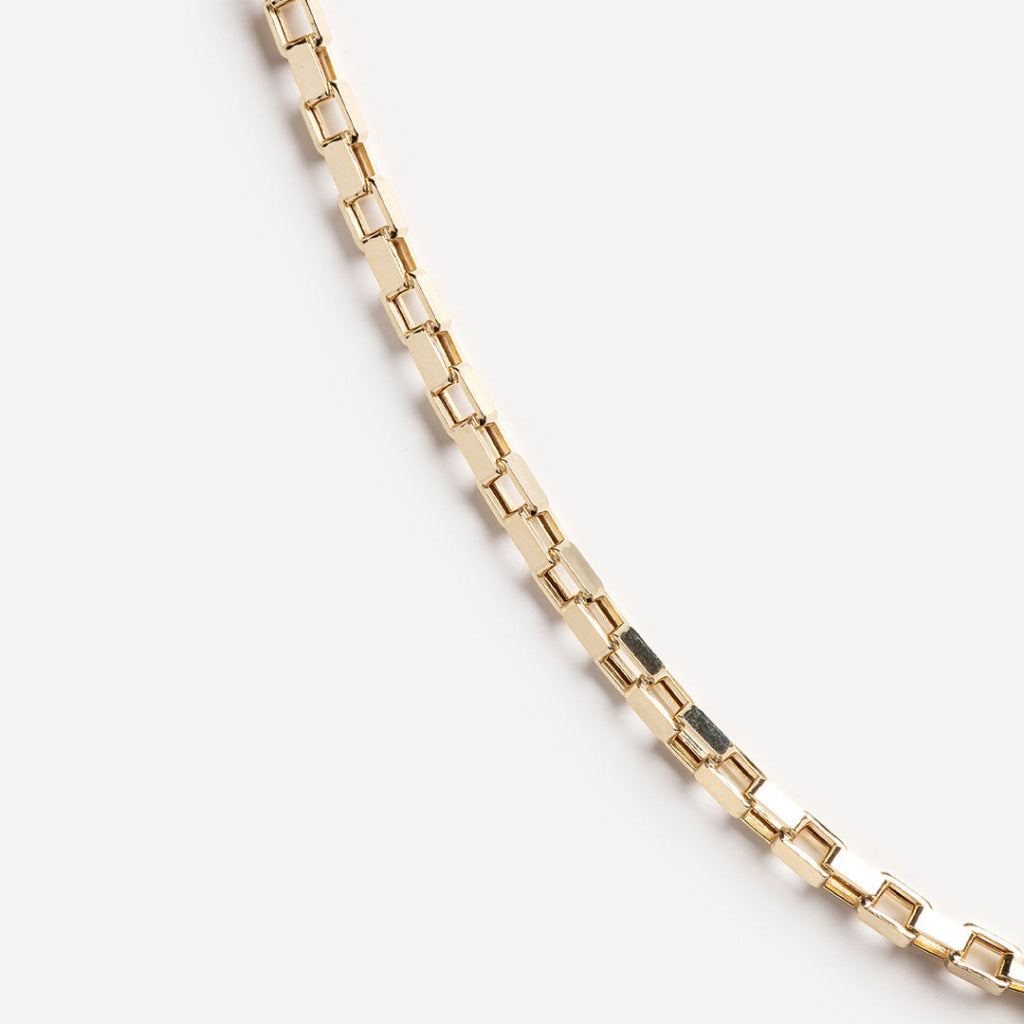 Square Paper Chain 20’ | 9ct Gold - Necklace