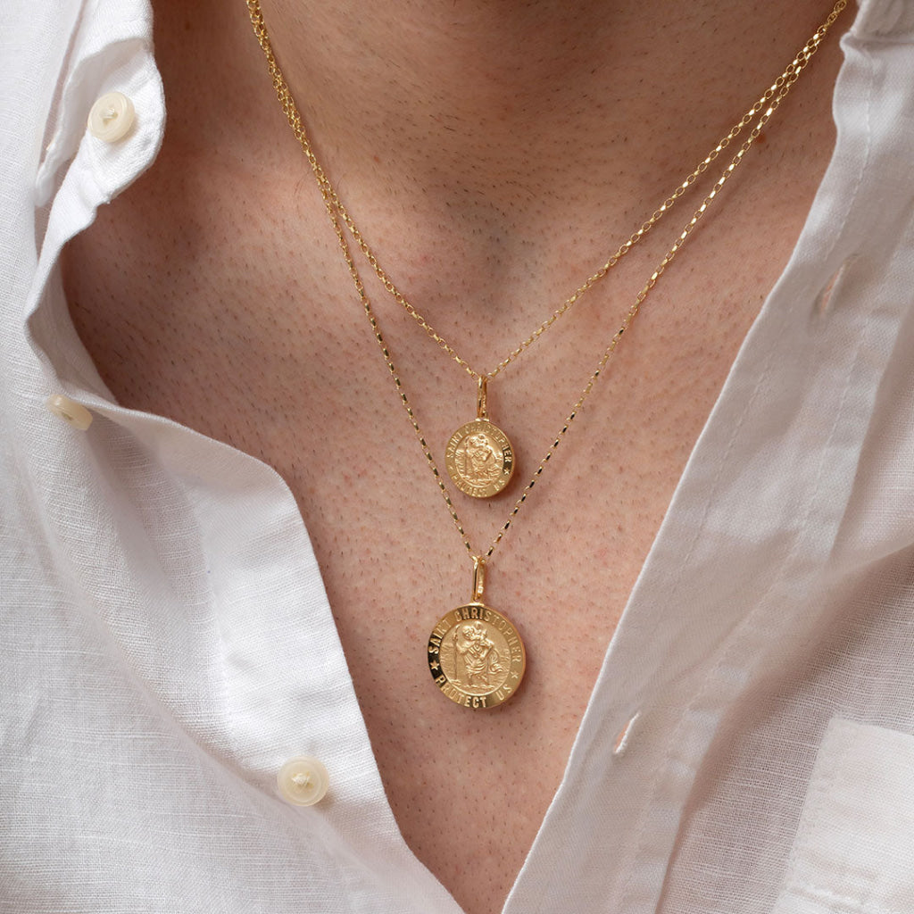 St. Christopher Medal - 15mm | 9ct Gold - Necklace