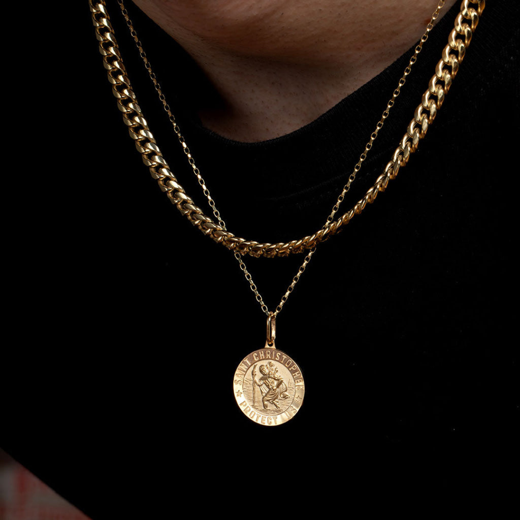 St. Christopher Medal - 20mm | 9ct Gold - Necklace