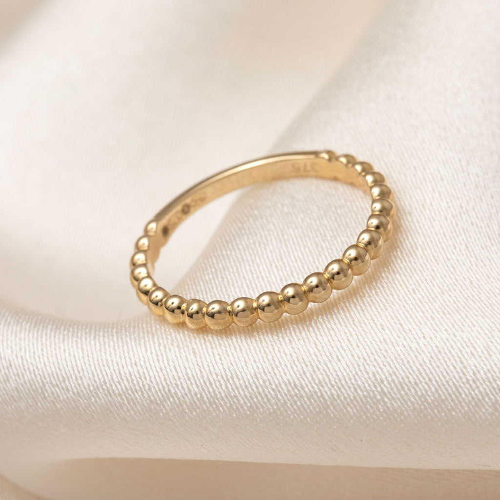 Stacking Bead Ring | 9ct Gold