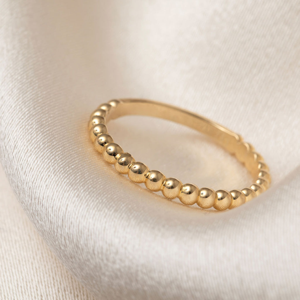 Stacking Bead Ring | 9ct Gold