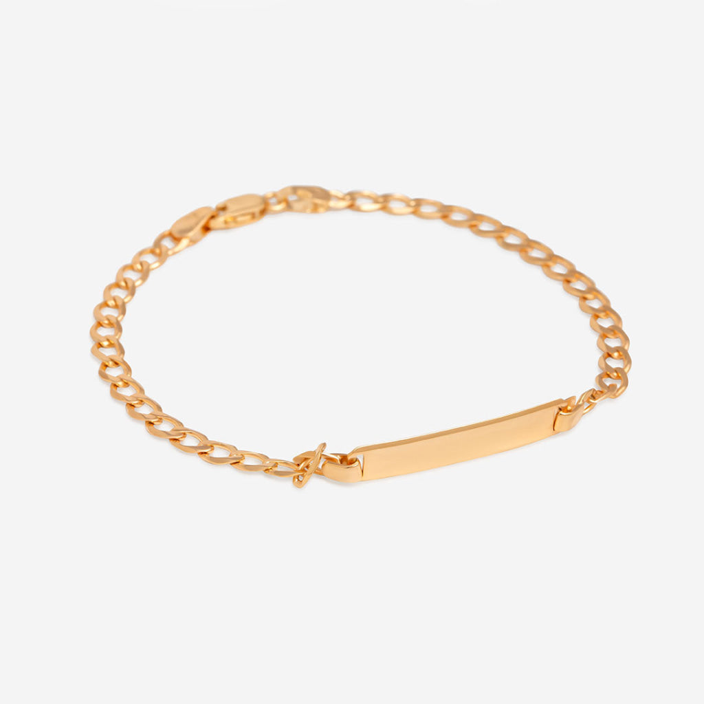 Curb - 9ct Gold Baby Bracelet | Free Engraving