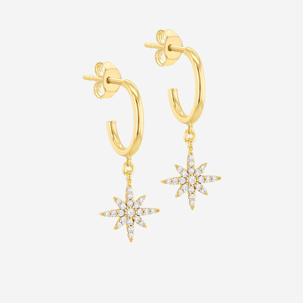 Star of Hope Drop Earrings | 9ct Gold - Earrings