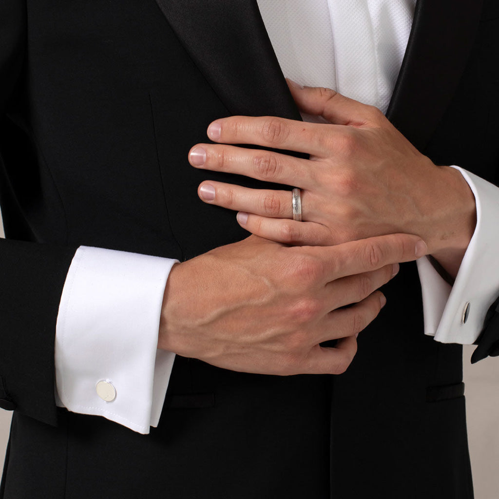 Sterling Silver Cuff Links Round | Free Engraving