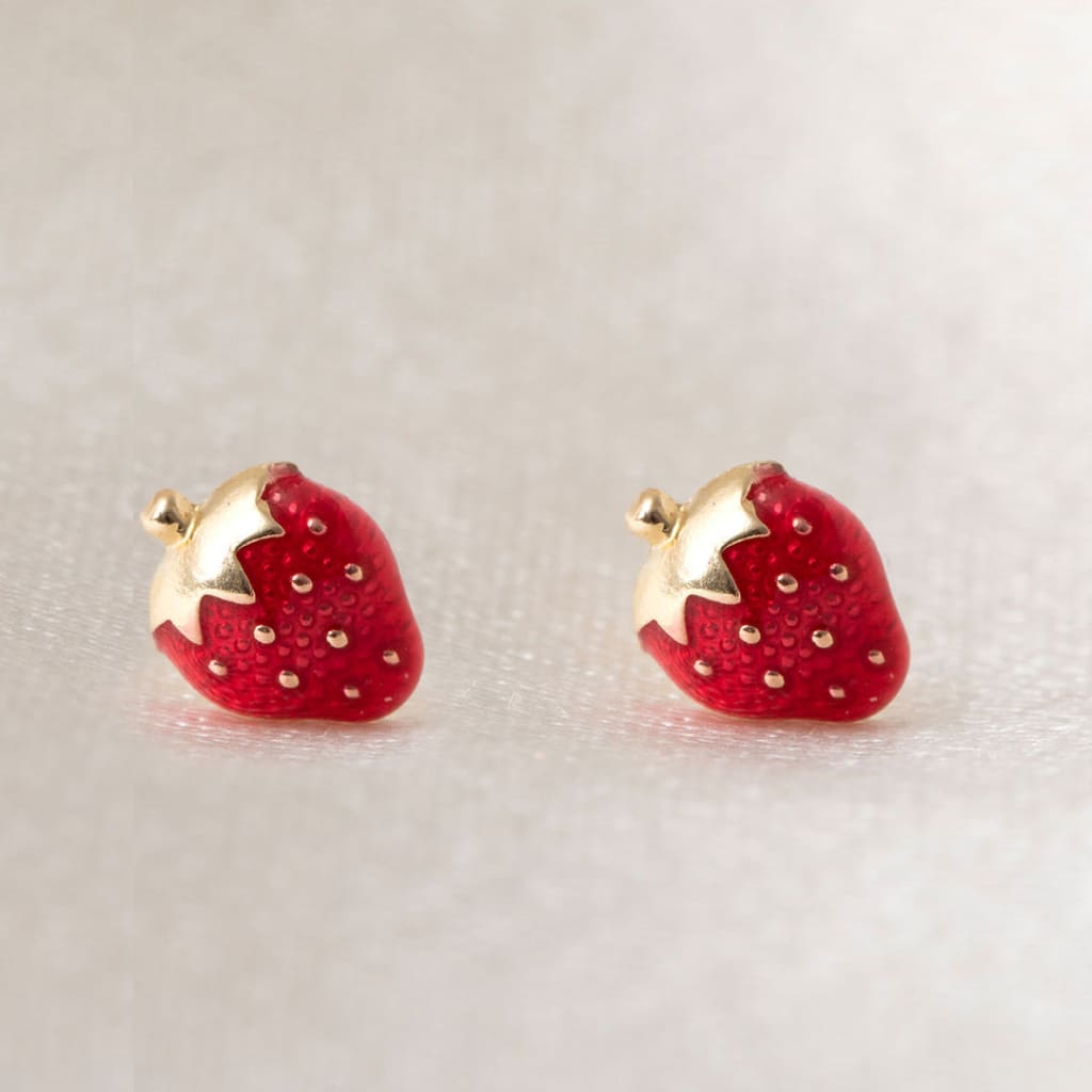 Strawberry Kids Earrings | 9ct Gold - Earrings