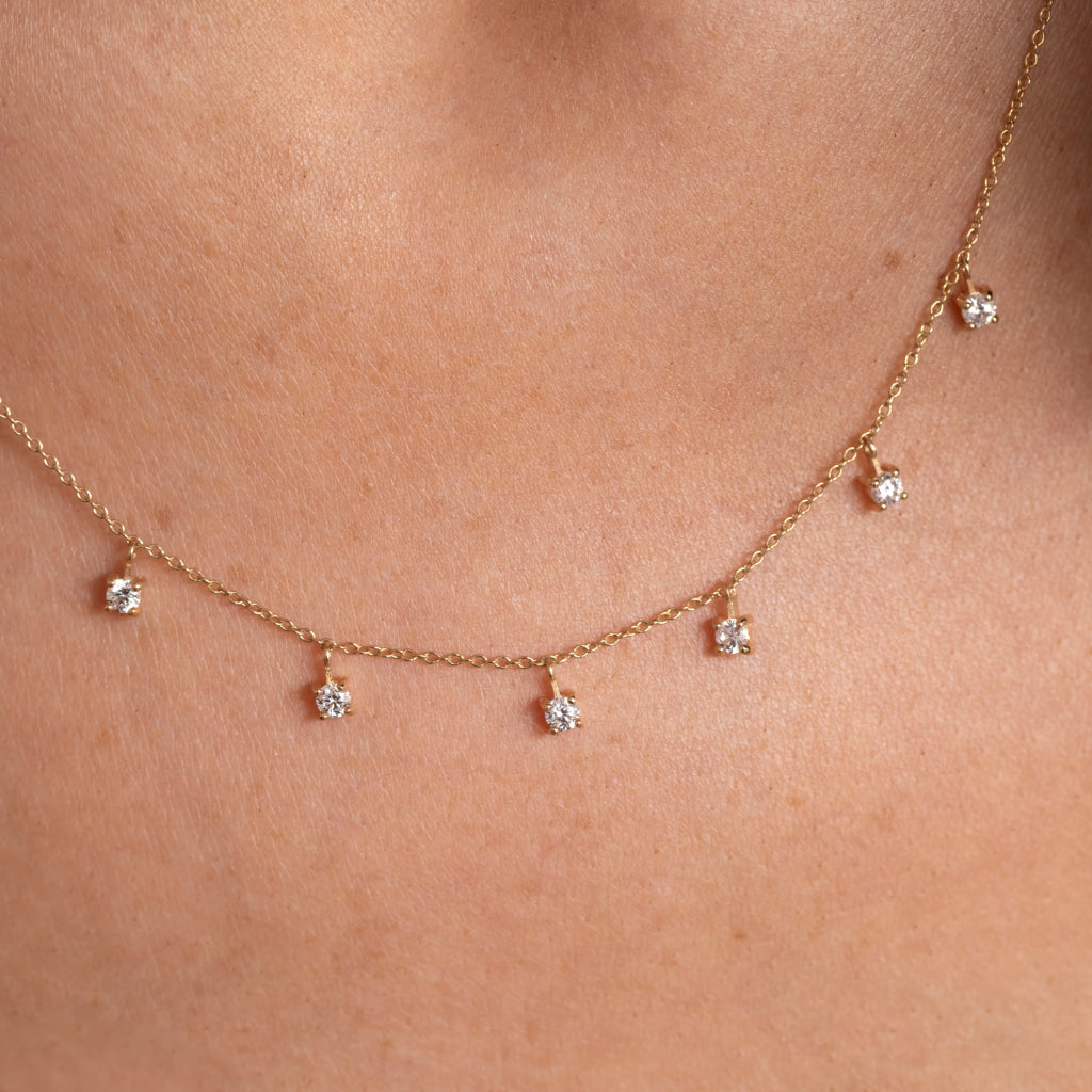 String of Stars Necklace | 9ct Gold - Necklace