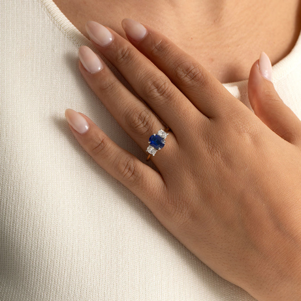 SUNILA | Sapphire & Diamond Ring - Rings