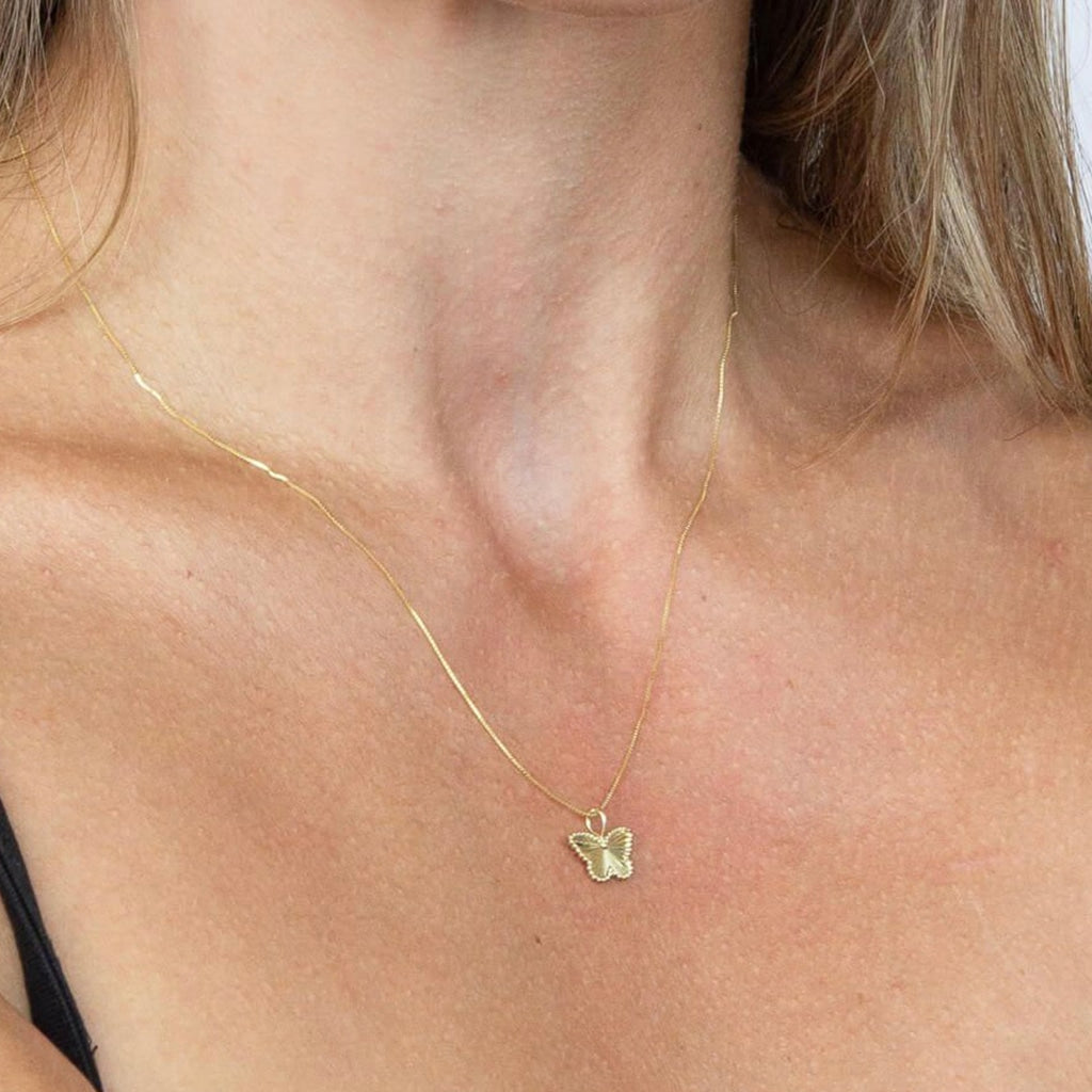 Sunlight Butterfly Necklace | 9ct Gold - Necklace