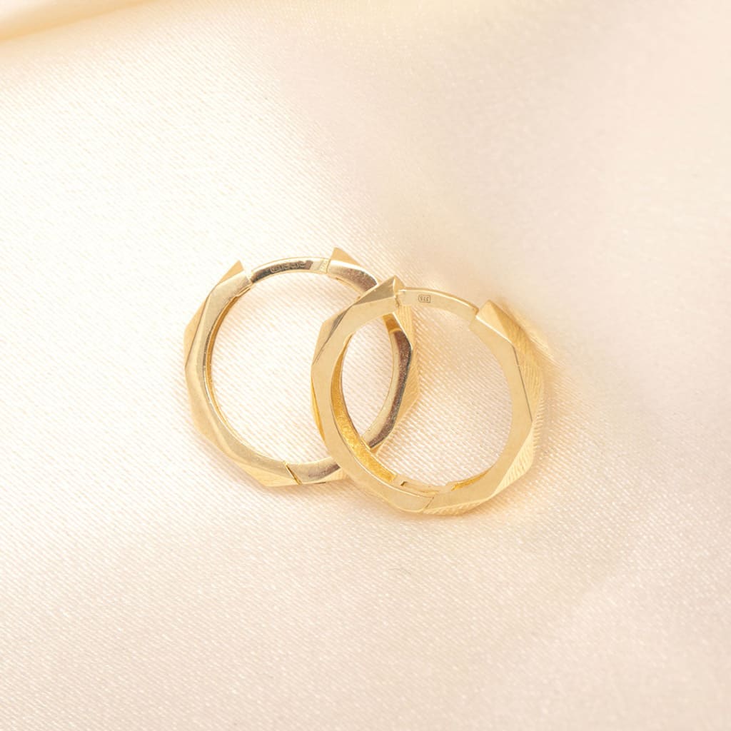 Sway Hoop Earrings -12mm | 9ct Gold - Earrings