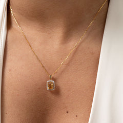 Sweetness | Citrine & Diamond Necklace in 9ct Gold