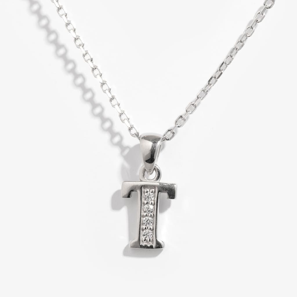 'T' Necklace | Sterling Silver