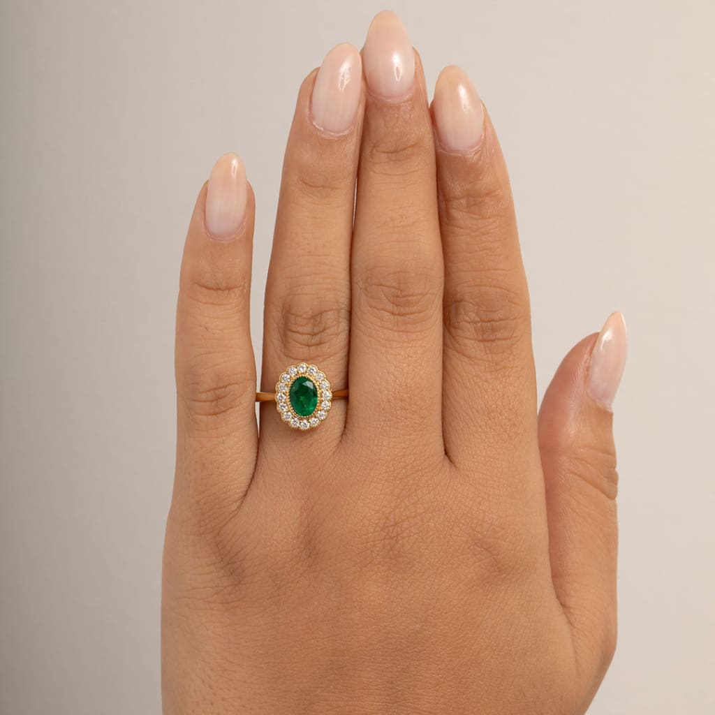 ASHLEA | Emerald & Diamond Ring - Rings