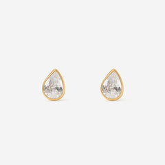 Teardrop Pear Earrings | 9ct Gold - Necklace