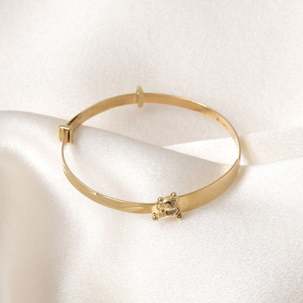 Teddy Bear - Baby Bangle | Free Engraving - Bracelet