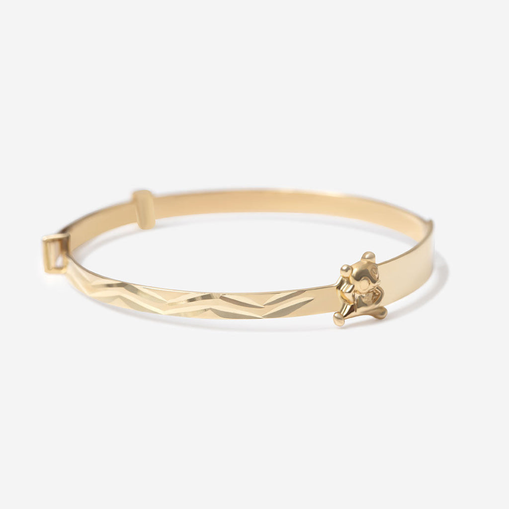 Teddy Bear - Baby Bangle | Free Engraving - Bracelet