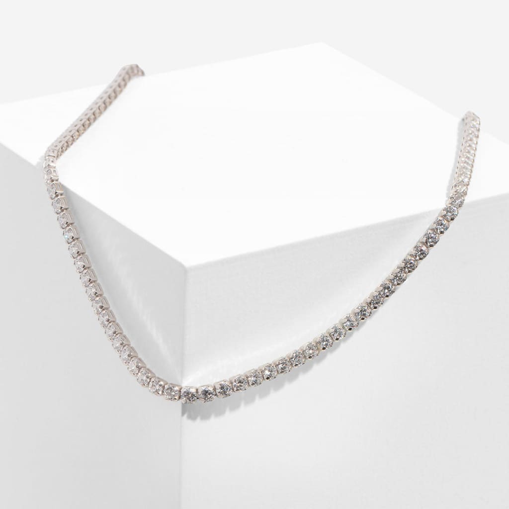 Tennis Necklace | Sterling Silver