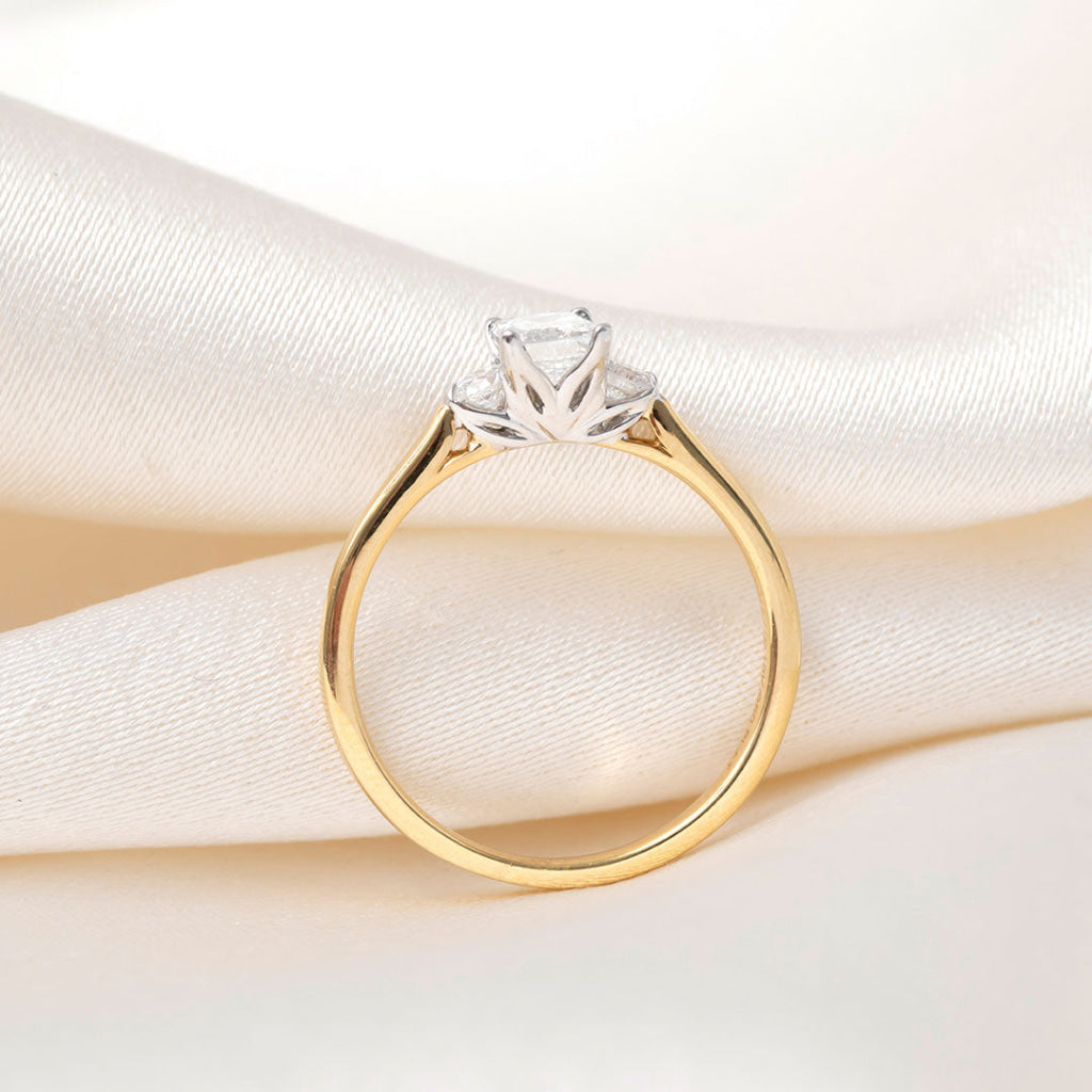 TERZA 0.66ct | Emerald Cut 3-Stone Natural Diamond