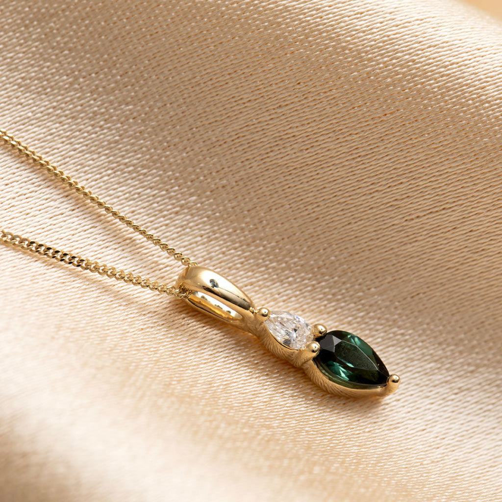 close up of tourmaline drop