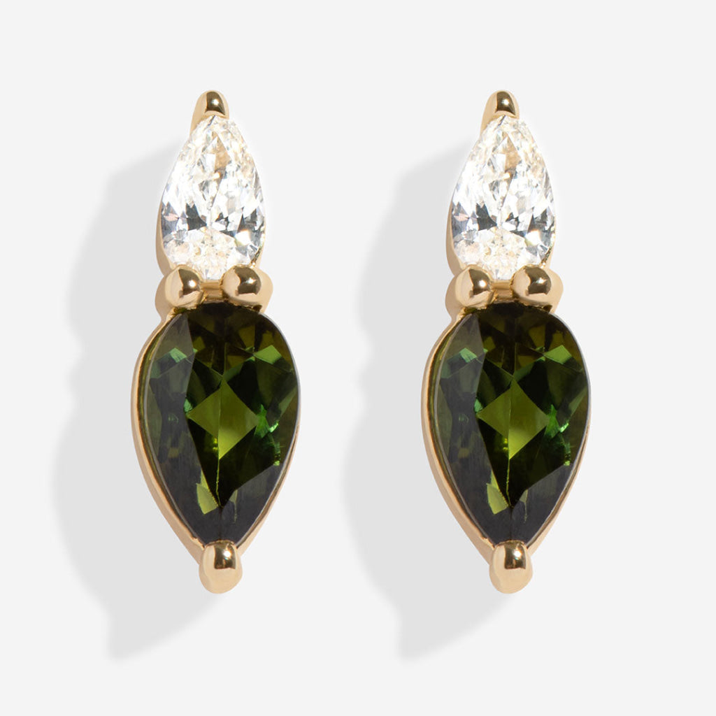 Tourmaline Earrings | 10ct Gold - Earrings