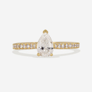 THALIA 0.75ct | Pear Cut Solitaire Lab Grown Diamond Engagement Ring in 18ct Gold
