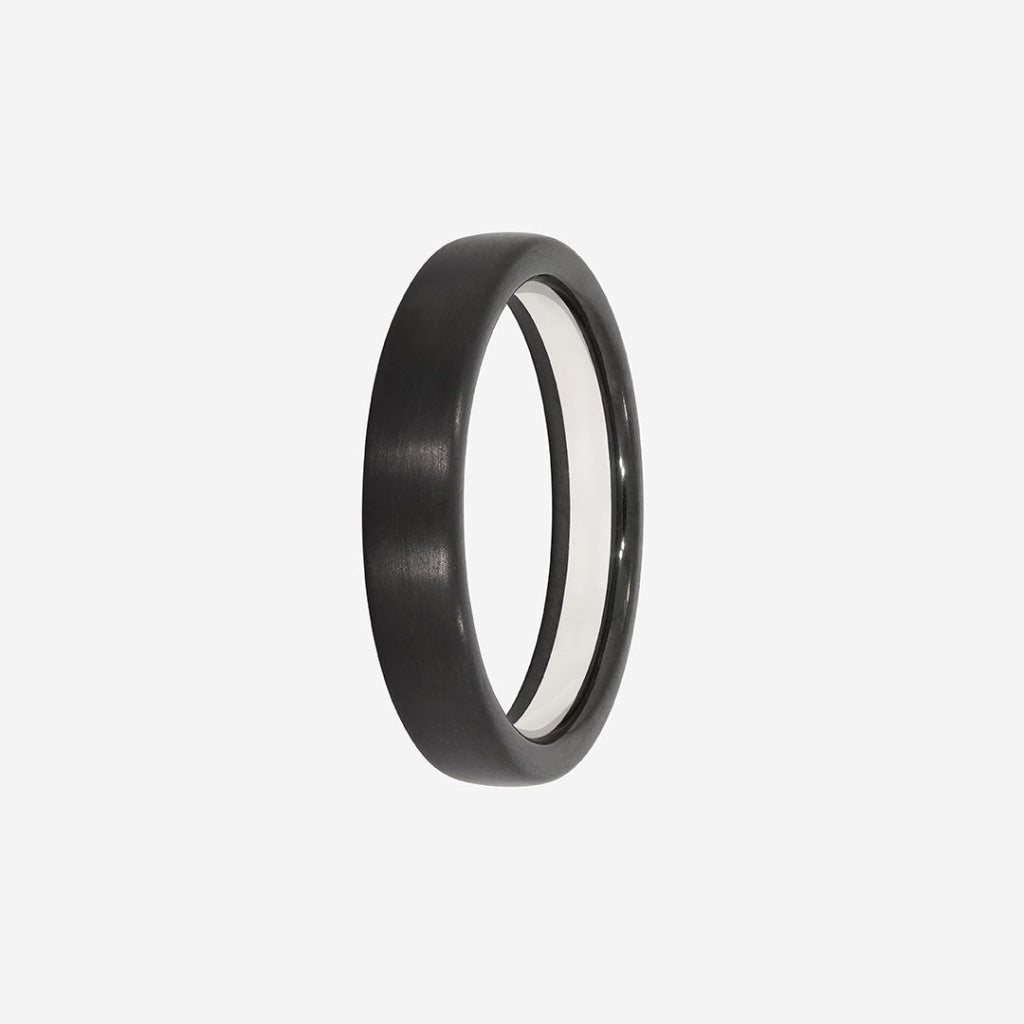 matte black wedding ring gents