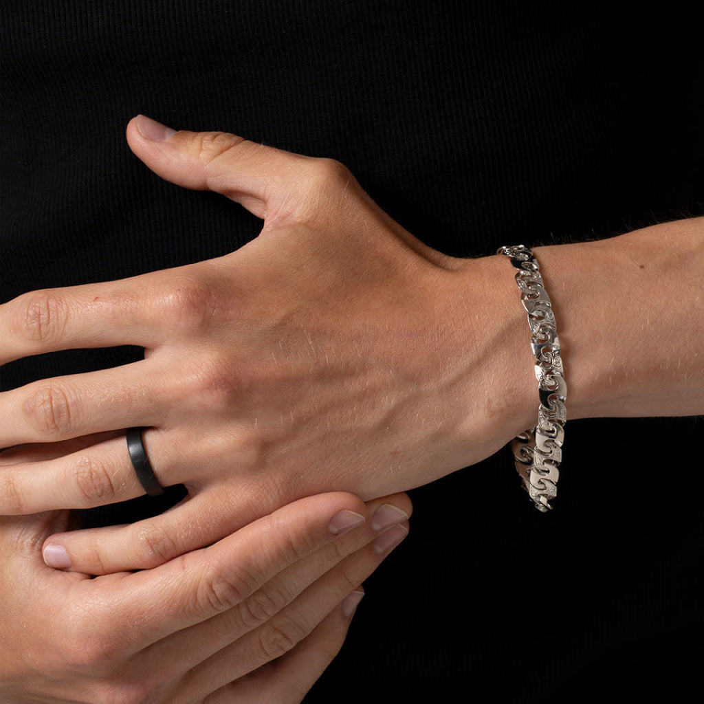 THOR 6mm | Men’s Wedding Ring in Zirconium & Silver - Rings