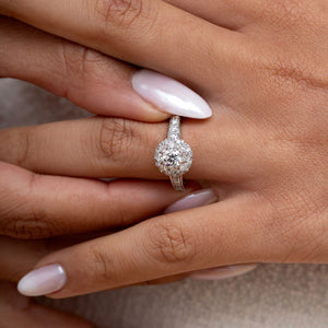TIFA 1.55ct | Round Halo Diamond Engagement Ring in Platinum