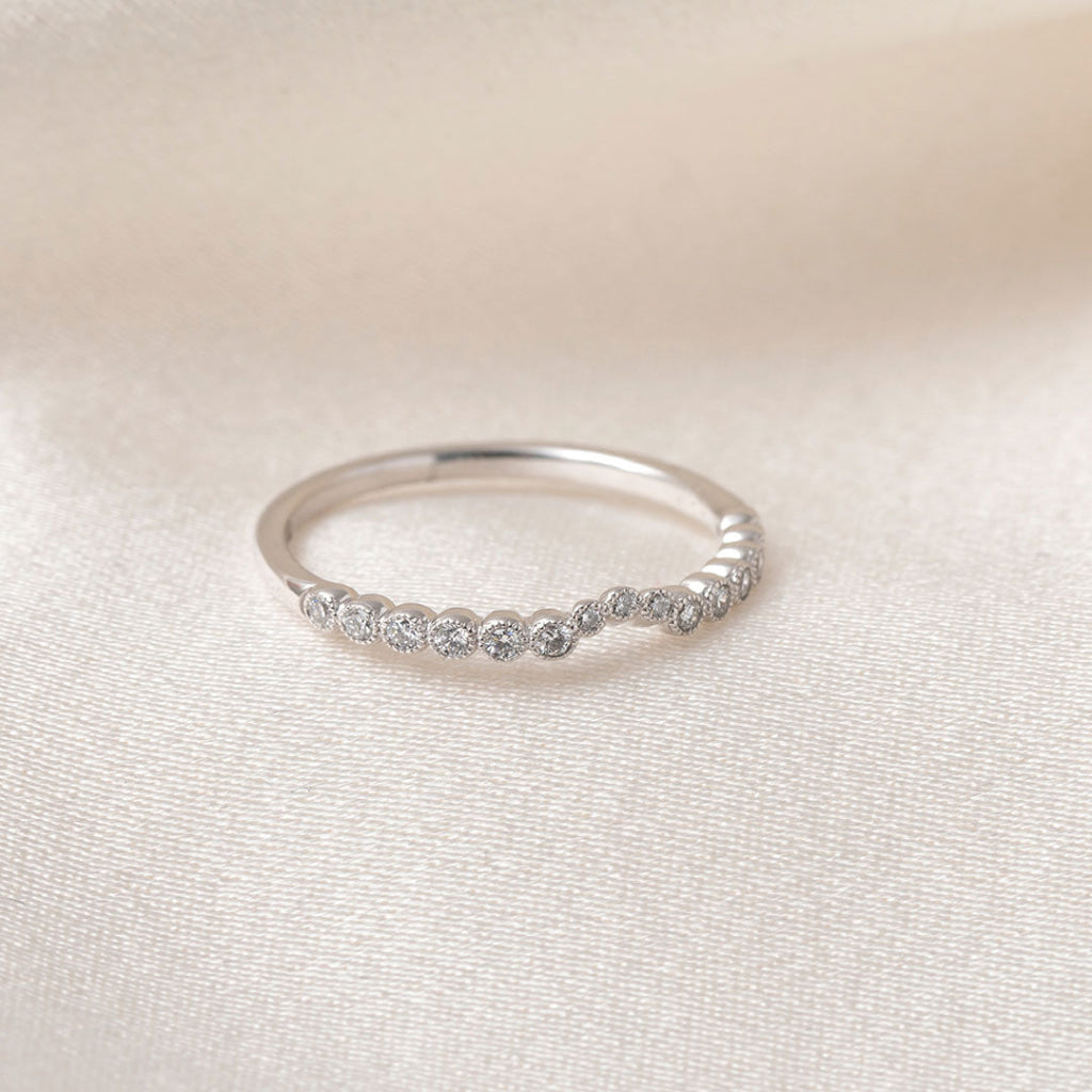 TILLY | Diamond Wedding Ring in 18ct White Gold N Rings