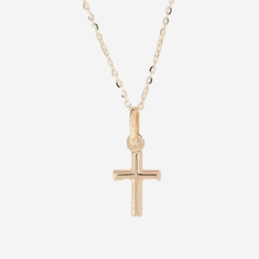 Tiny Cross & Chain | 9ct Gold - Necklace