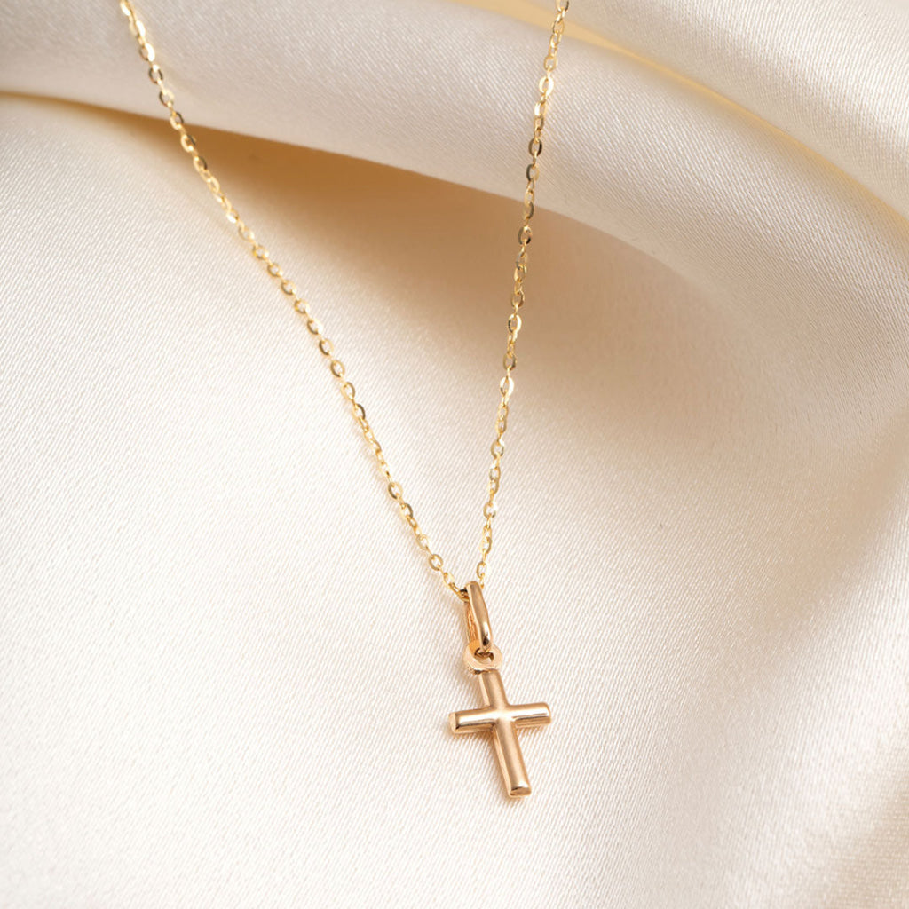 Tiny Cross & Chain | 9ct Gold - Necklace