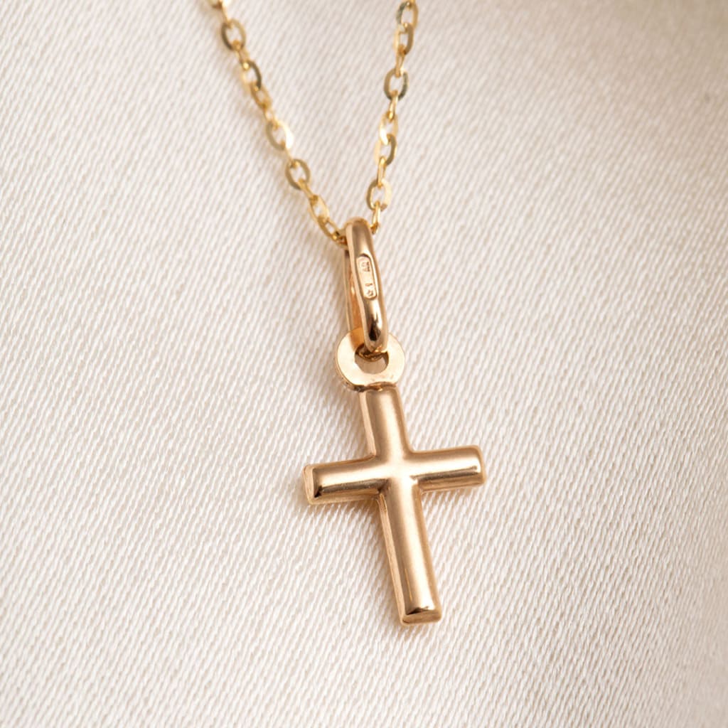 Tiny Cross & Chain | 9ct Gold