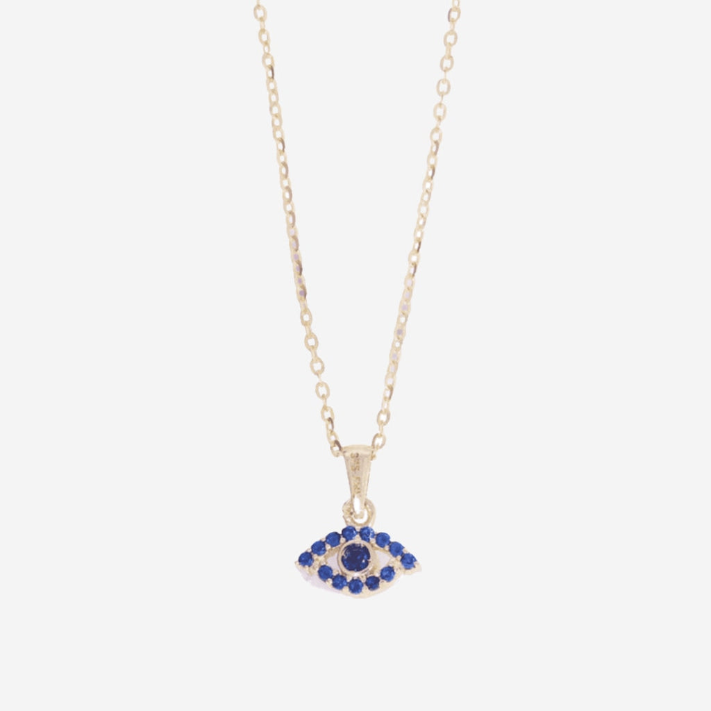 Tiny Evil Eye Necklace | 9ct Gold - Necklace