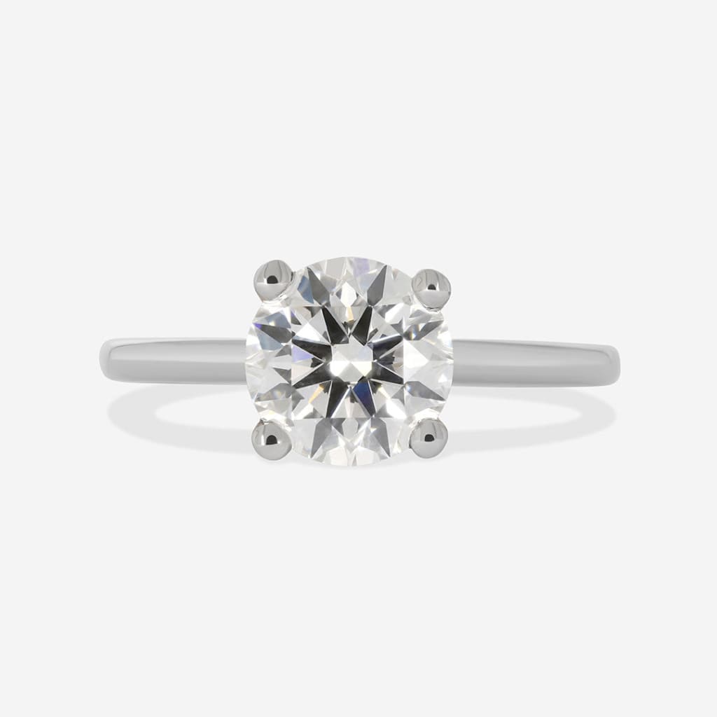 round diamond solitaire platinum