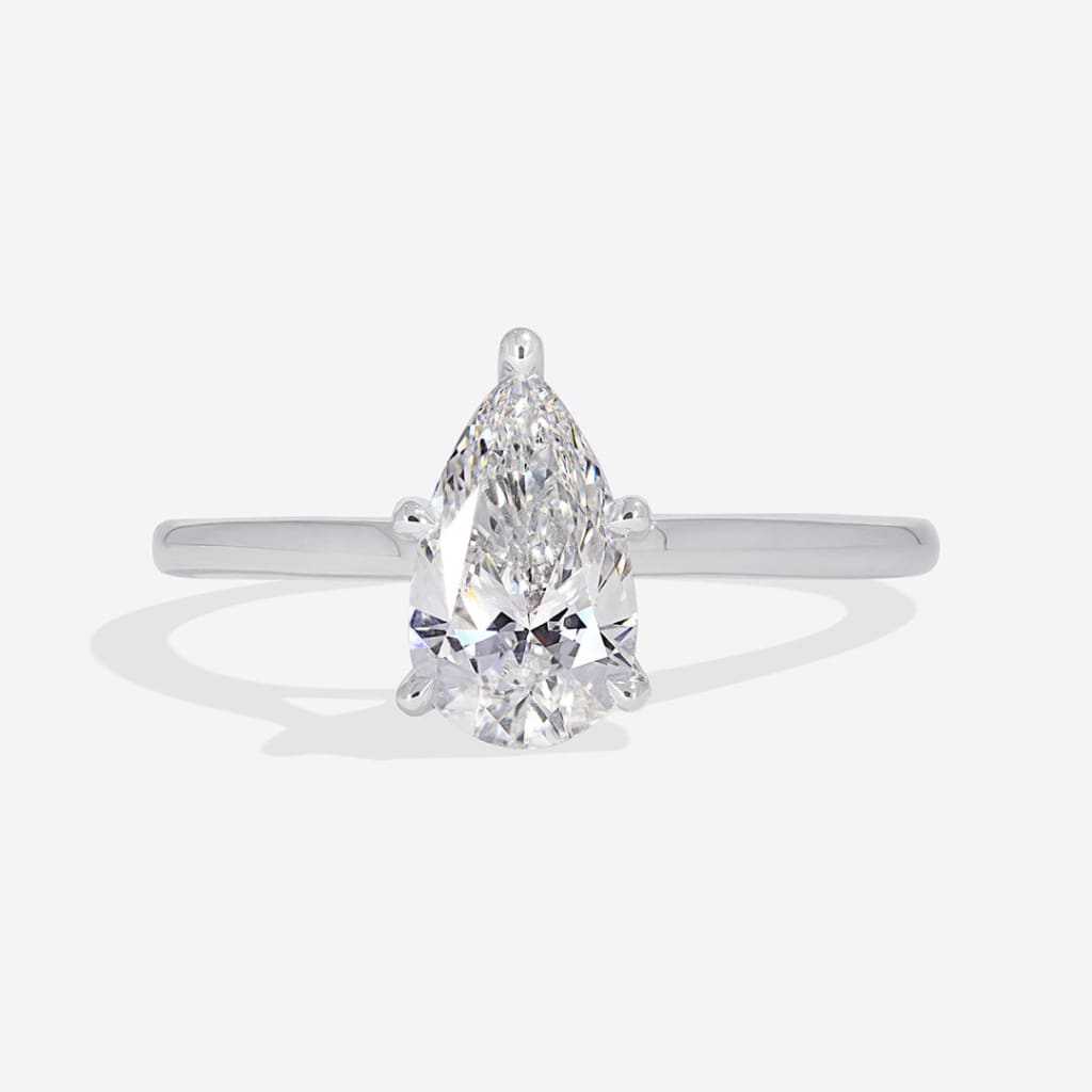 Tolka Platinum Lab Grown Diamond Solitaire Engagement Ring