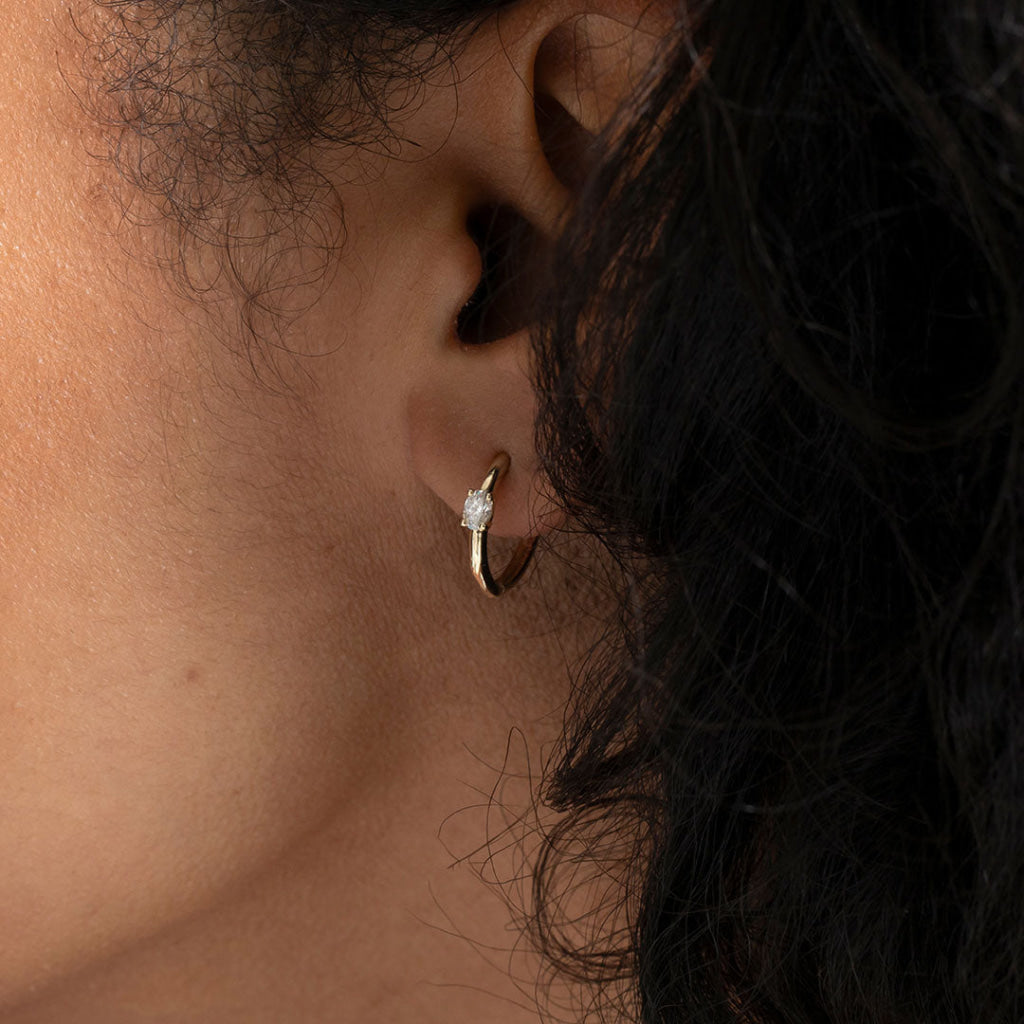 Tonic | Lab Grown Diamond Hoops in 9ct Gold - Earrings