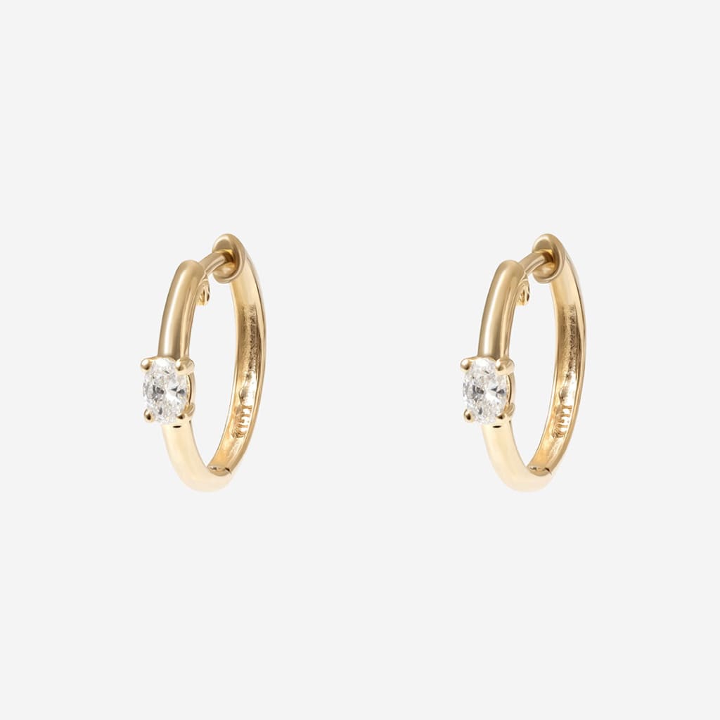 Tonic | Lab Grown Diamond Hoops in 9ct Gold - Earrings